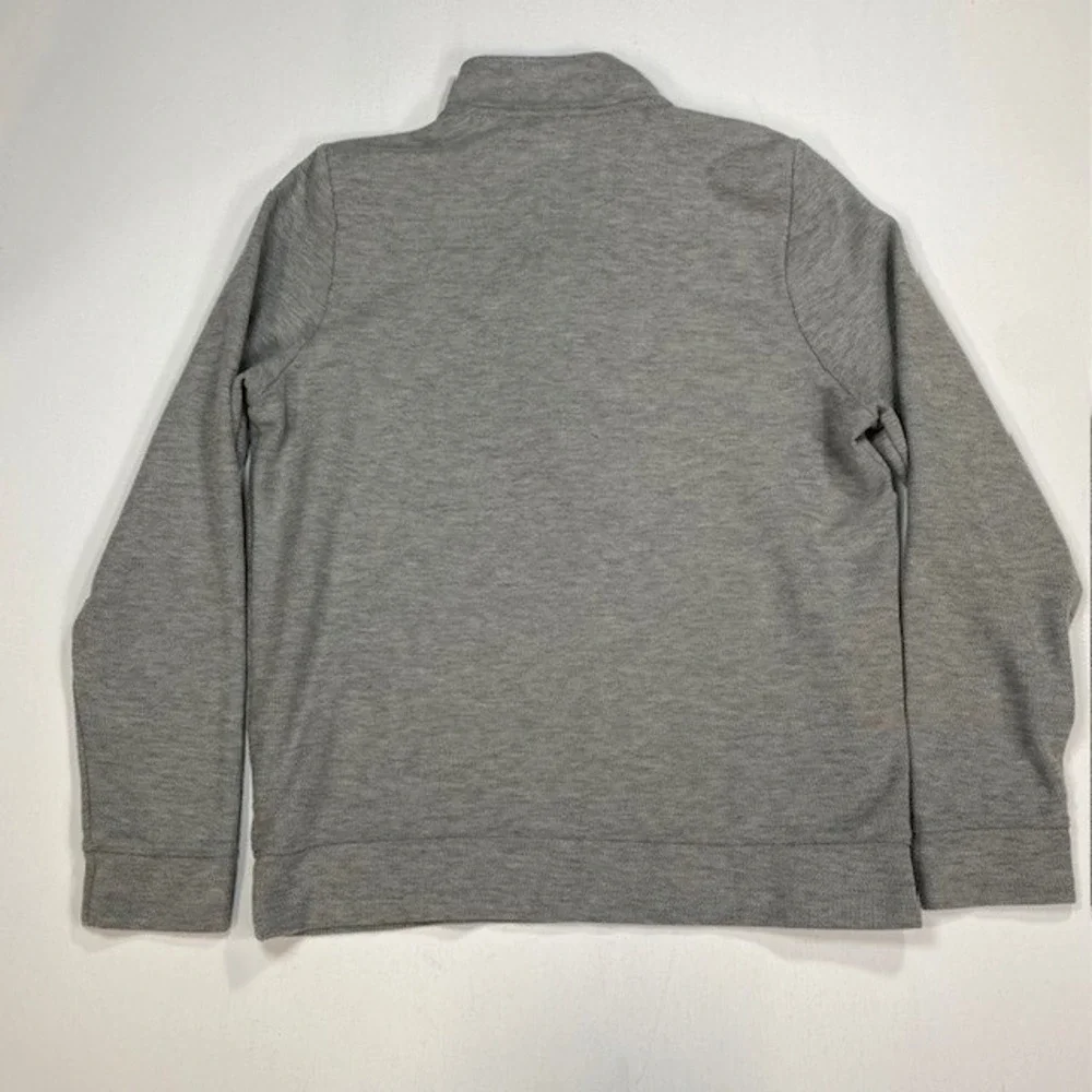 Vineyard Vines‎ Boys Large 16 Gray 100% Pima Cotton Quarter Zip Pullover Sweater